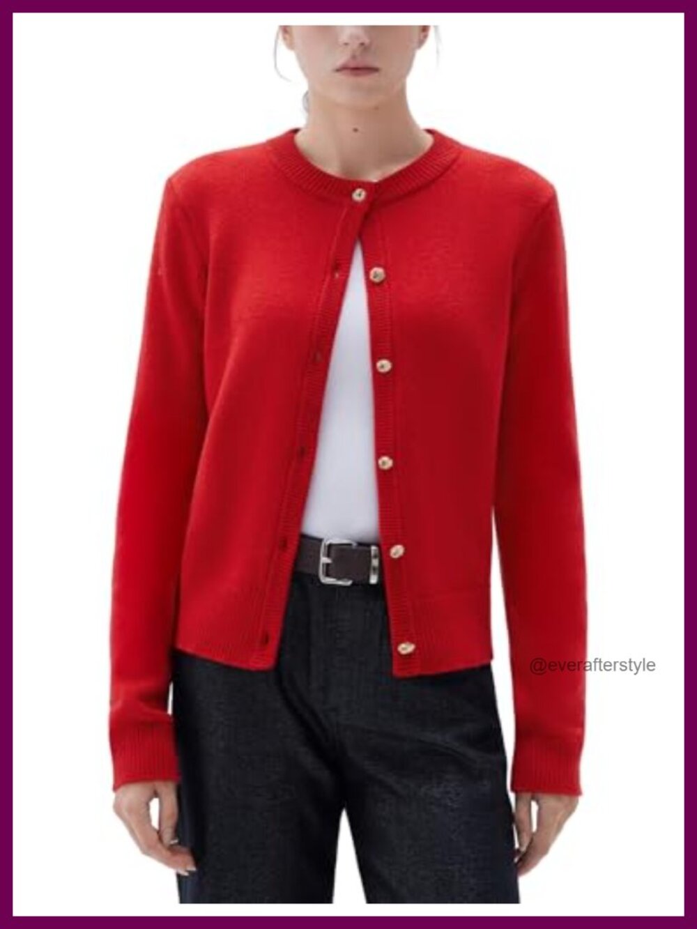 Cashmere Blend Chunky Button Up Cardigan Cropped Gold Button Knit Sweater